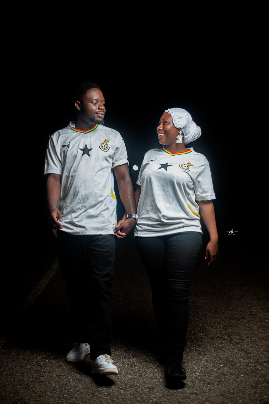 Oti and Swabra in matching jerseys